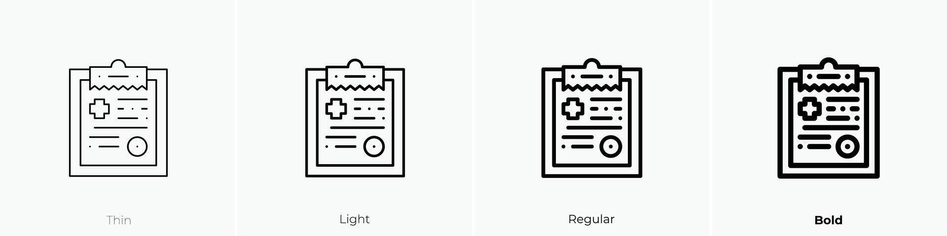 medisch icoon. dun, licht, regelmatig en stoutmoedig stijl ontwerp geïsoleerd Aan wit achtergrond vector