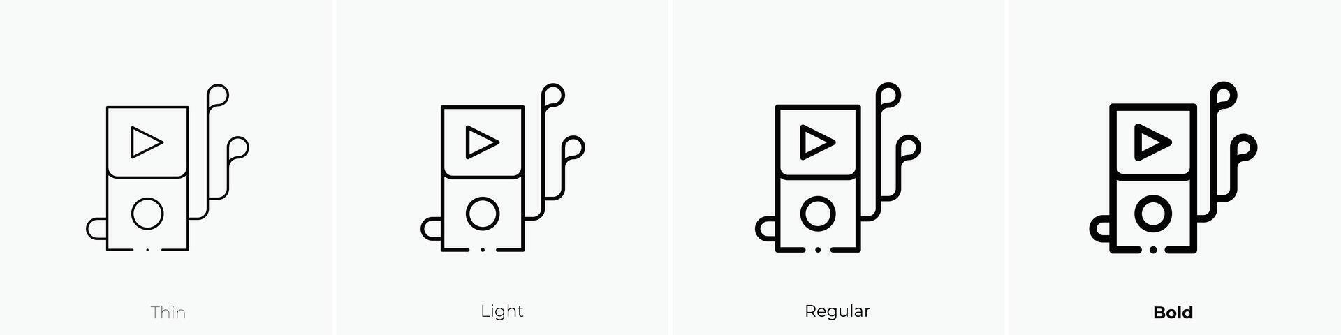 smp speler icoon. dun, licht, regelmatig en stoutmoedig stijl ontwerp geïsoleerd Aan wit achtergrond vector