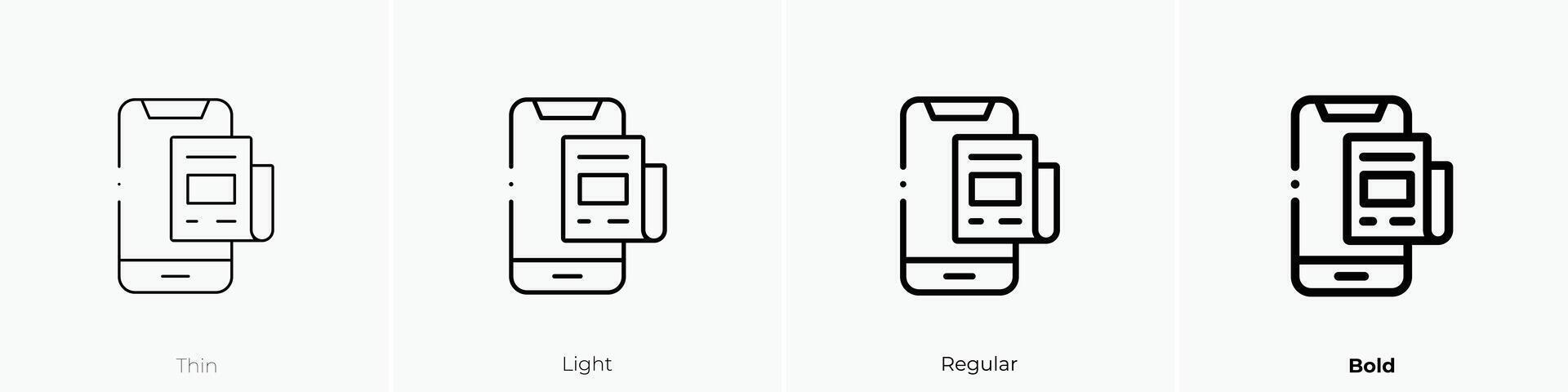 krant- icoon. dun, licht, regelmatig en stoutmoedig stijl ontwerp geïsoleerd Aan wit achtergrond vector