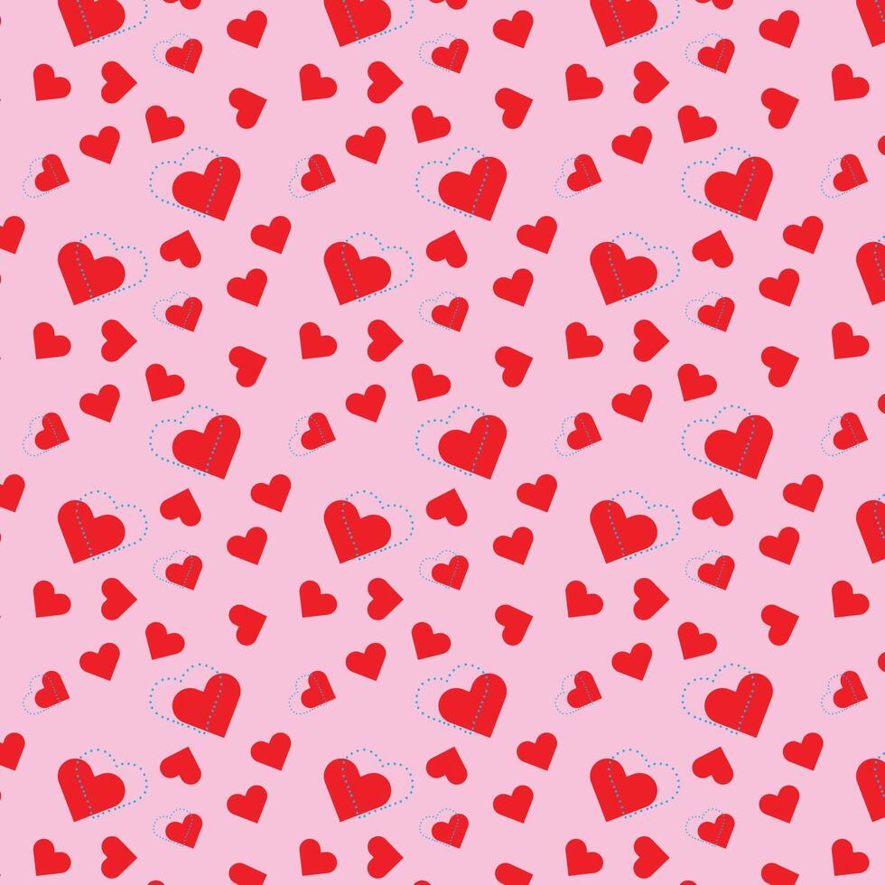 schattig liefde Valentijn dag achtergrond naadloos patroon vector