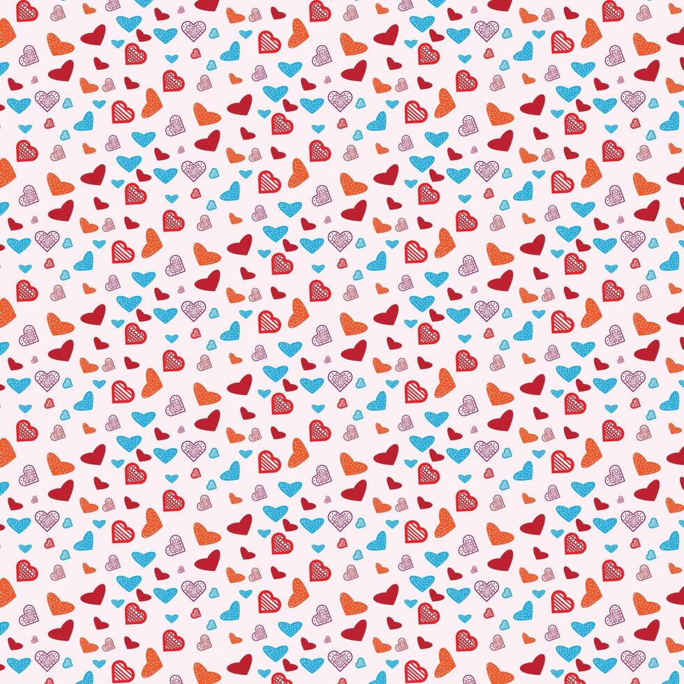 valentijnsdag dag banier met harten patroon vector