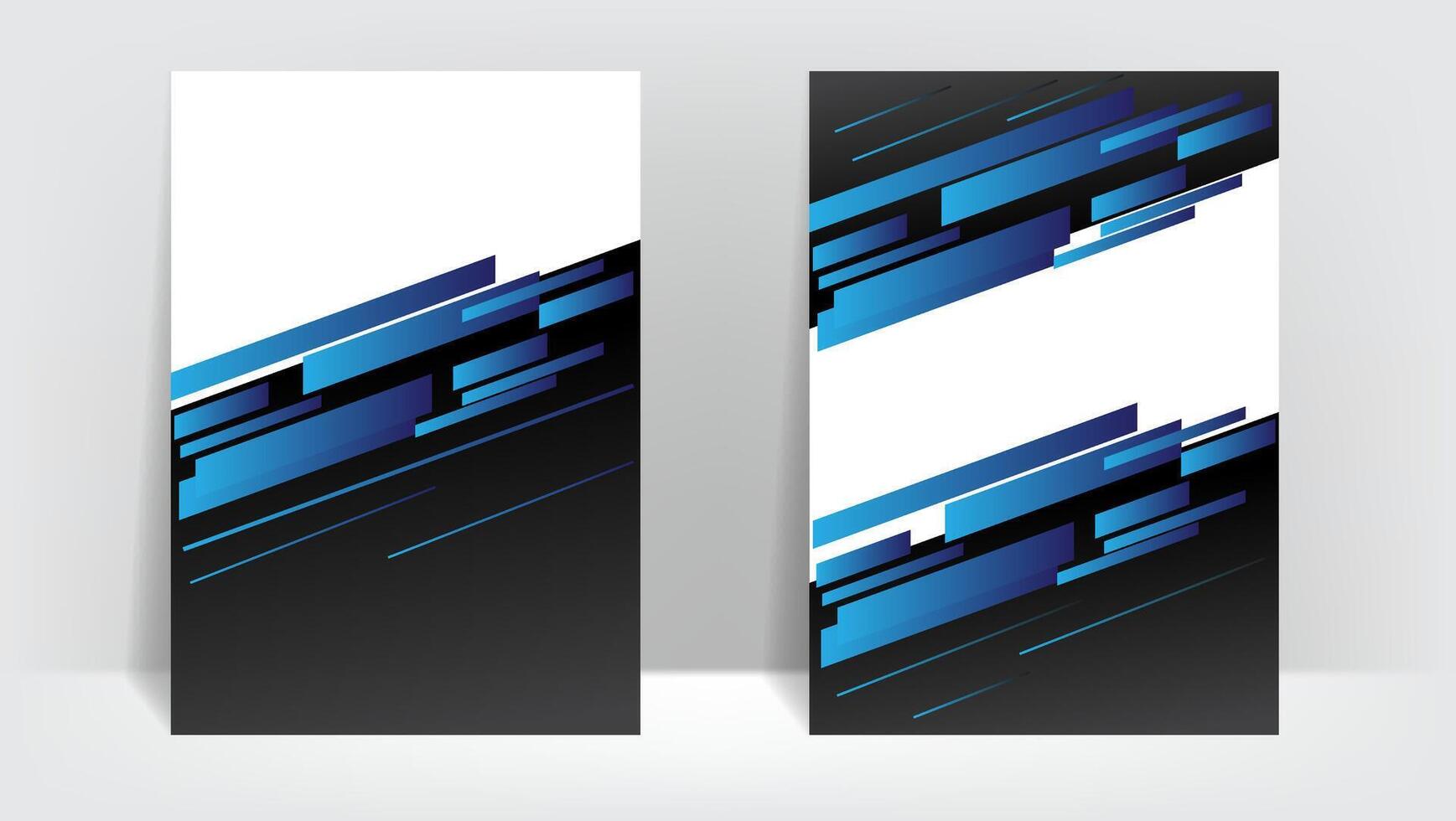 bedrijf lay-out achtergrond met blauw diagonaal strepen. vector illustratie