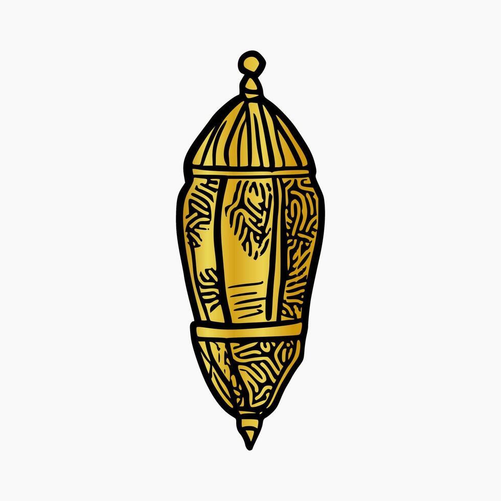 Ramadan gouden lantaarn. vector illustratie