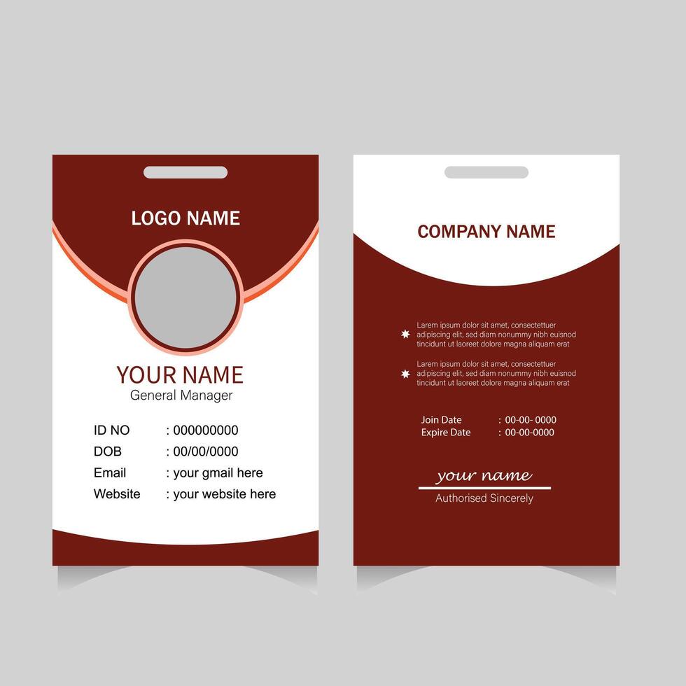 multipurpose bedrijf ID kaart kaart sjabloon vector