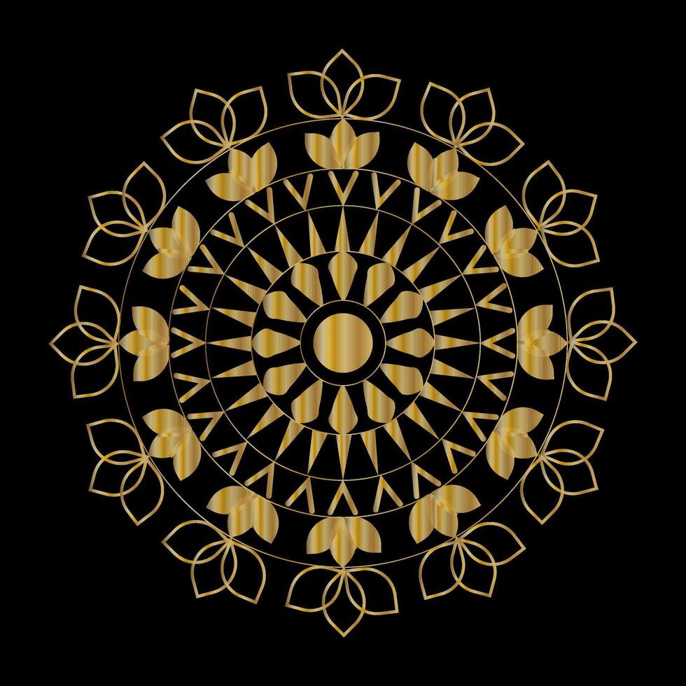 gradiënt gouden mandala-ontwerp vector