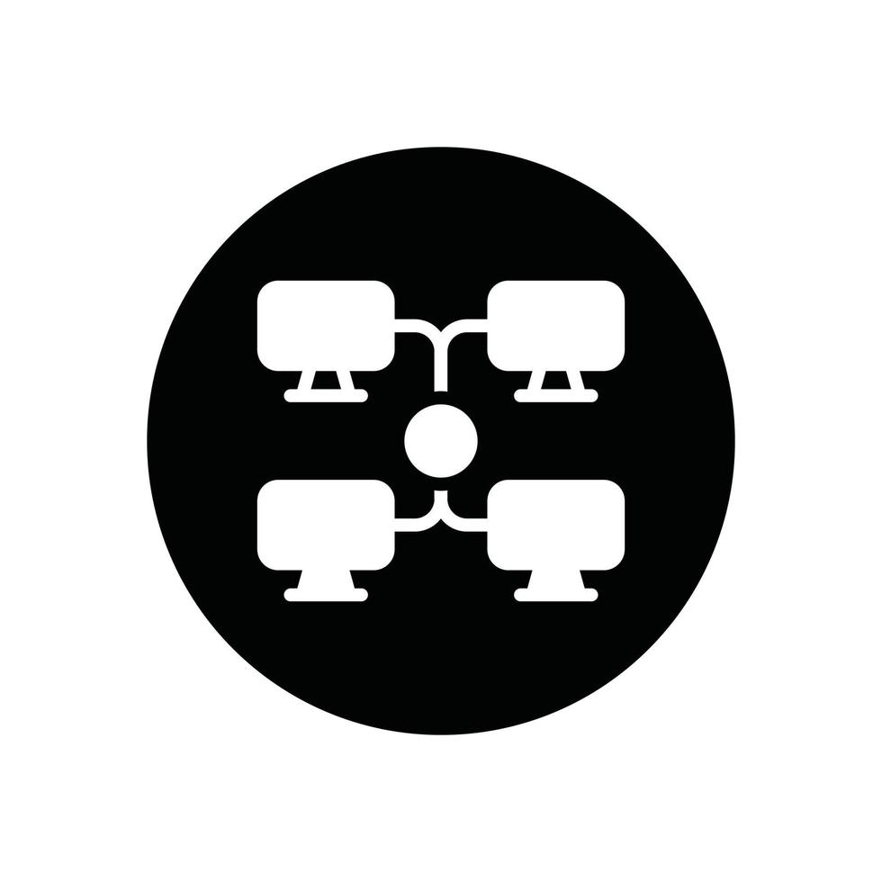 glyph-pictogram voor computermijnbouw vector