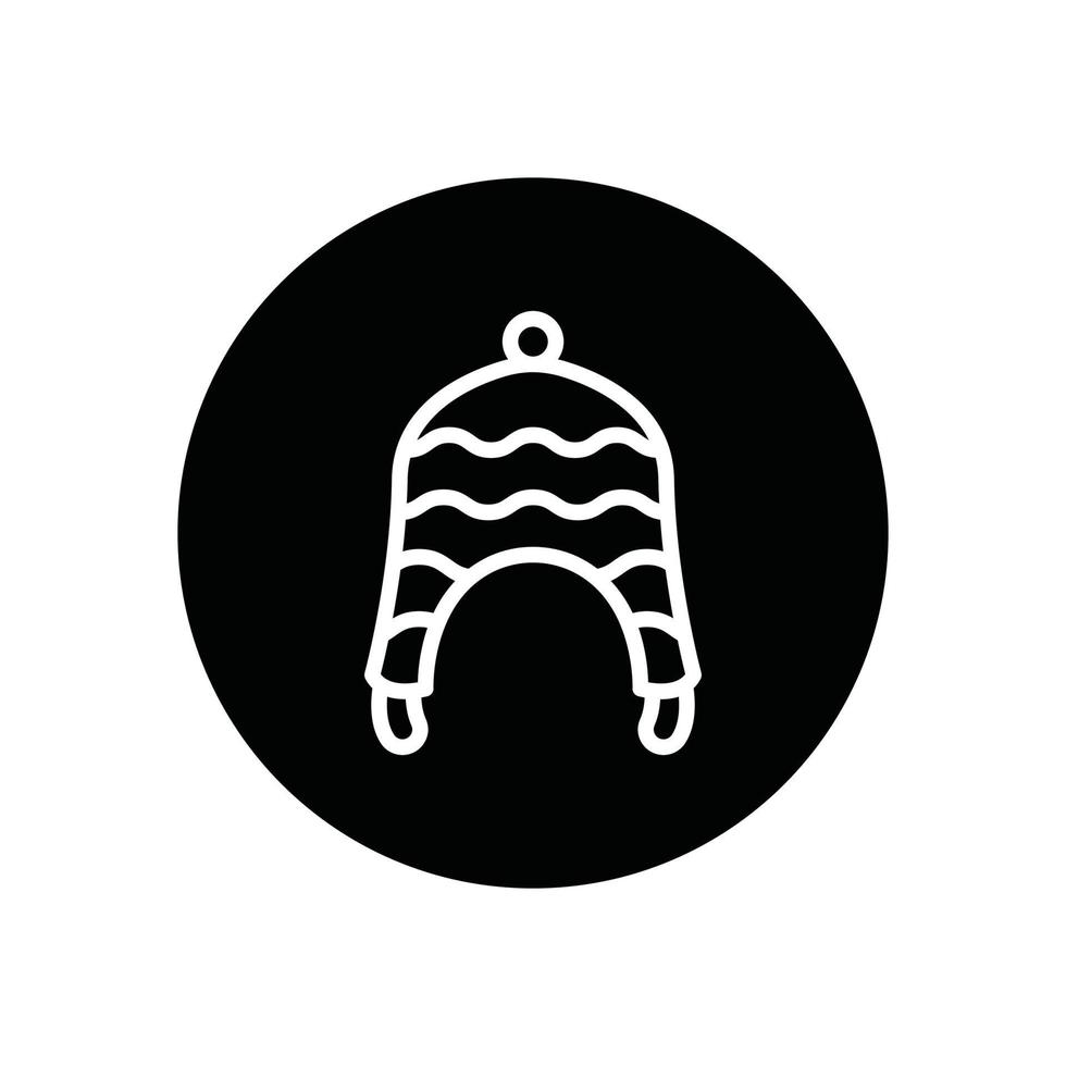 chullo glyph-pictogram vector