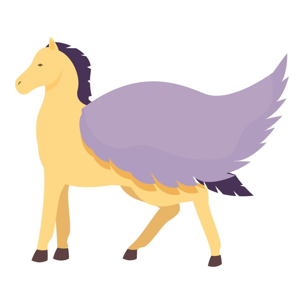 Pegasus icoon tekenfilm vector. Grieks paard vector