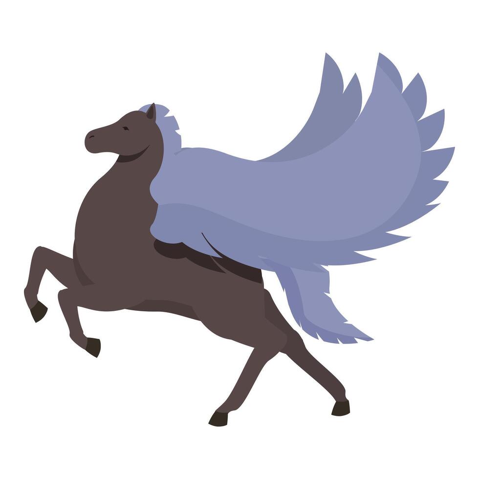 Grieks Pegasus icoon tekenfilm vector. mythologie oude paard vector
