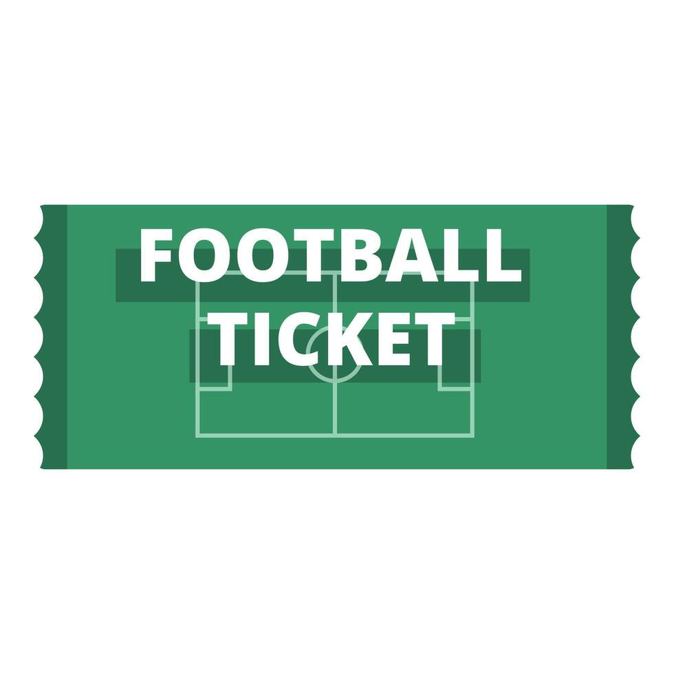 groen Amerikaans voetbal ticket icoon tekenfilm vector. kaart liga vip vector