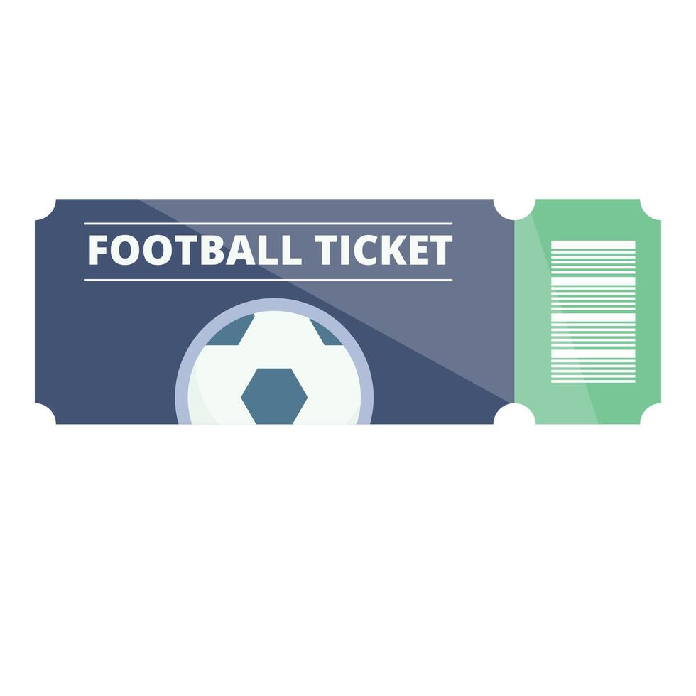 voetbal ticket icoon tekenfilm vector. bij elkaar passen kop kaart vector