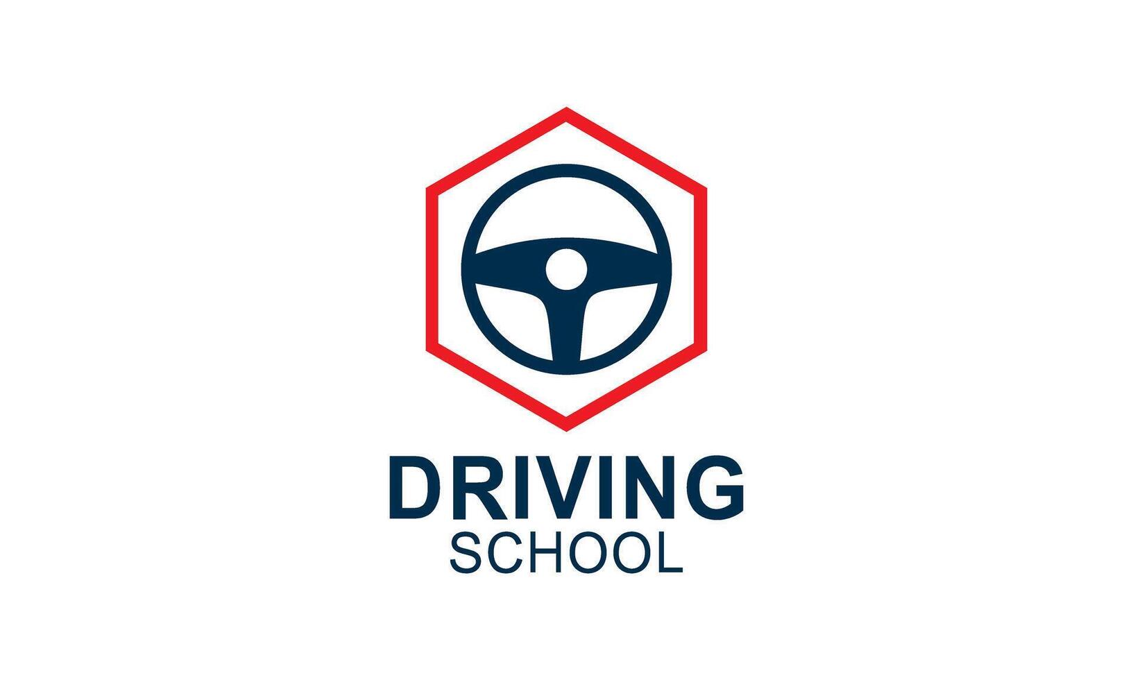 het rijden school- logo sjabloon. stuurinrichting wiel logo vector