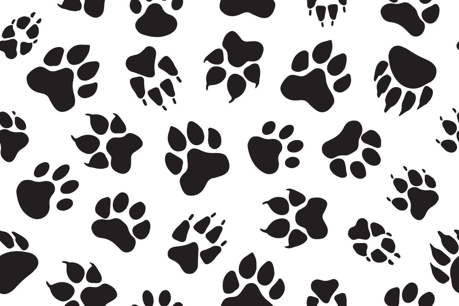 dier poot prints set, vector verschillend dieren voetafdrukken. hond vos wolf beer kat leeuw luipaard tijger. vector illustratie