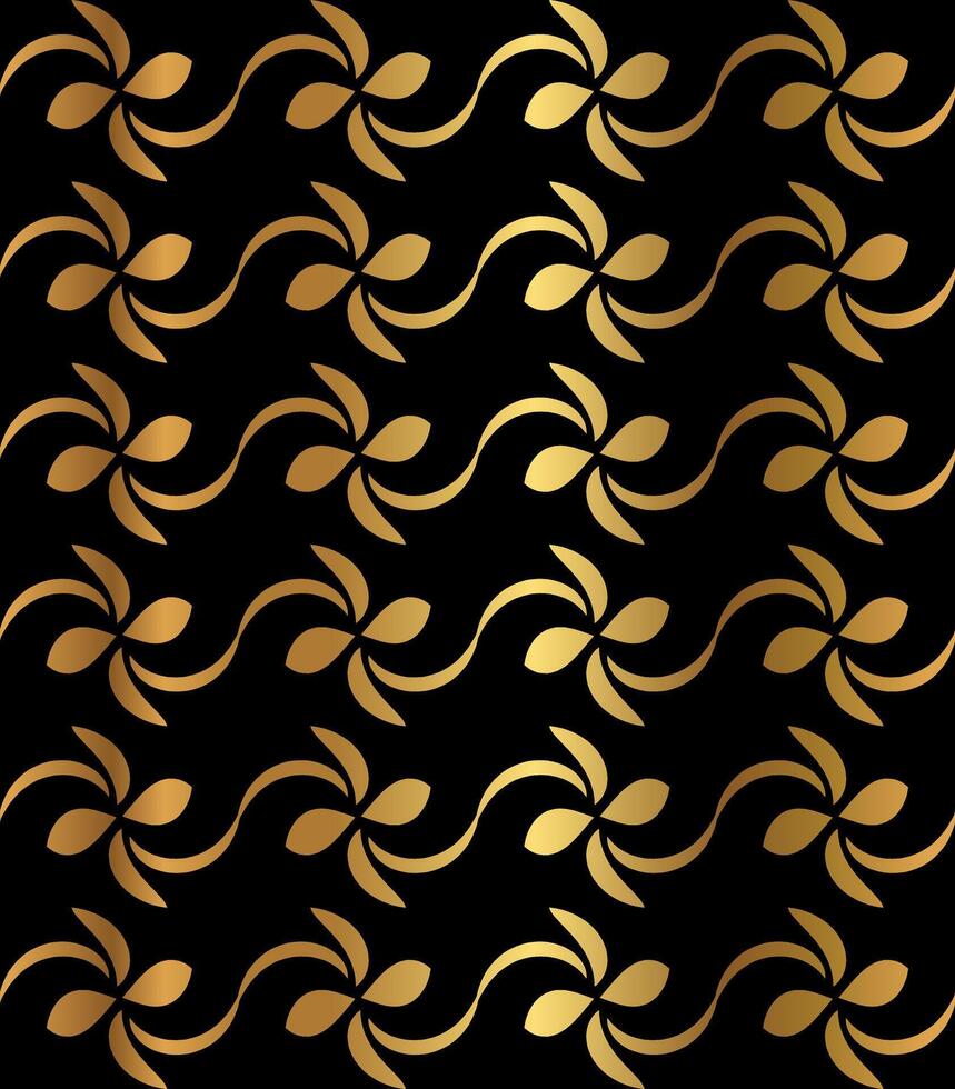zwart goud abstract bloemen patroon vector