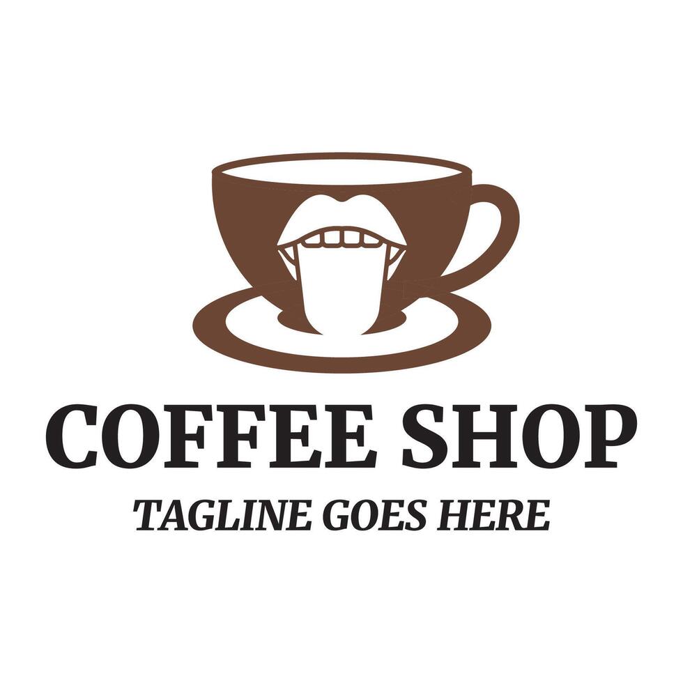 vector logo illustratie van een koffie