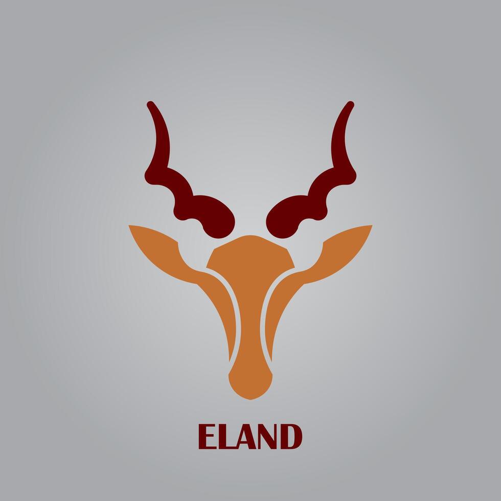 eland hoofd logo ontwerp vector