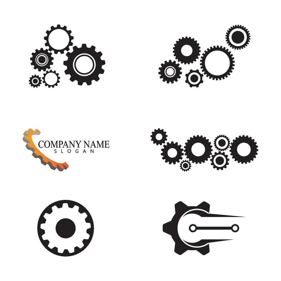 versnelling logo sjabloon vector pictogram illustratie ontwerp
