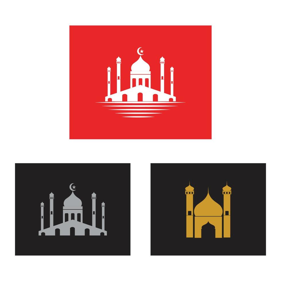 moskee pictogram vector illustratie ontwerpsjabloon