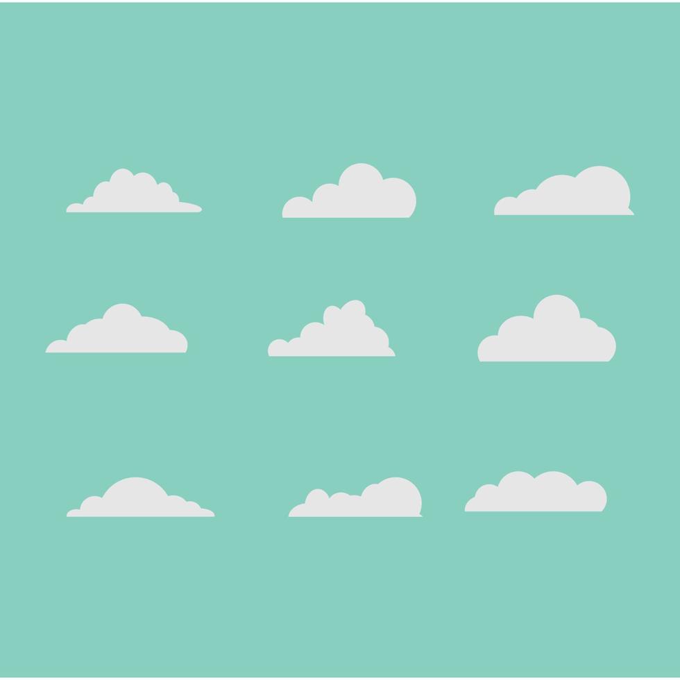 wolk sjabloon vector pictogram illustratie ontwerp