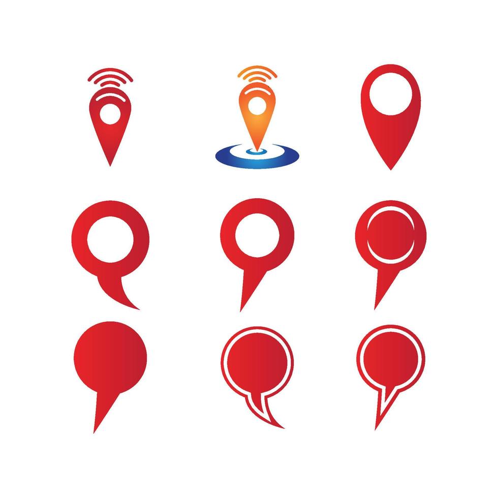 locatie punt logo sjabloon vector pictogram illustratie ontwerp