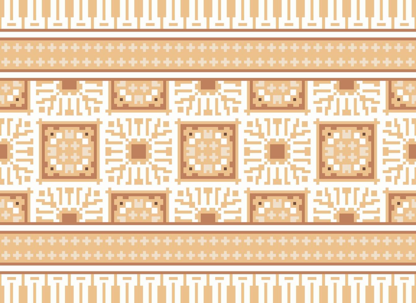 kruis steek. pixel patroon. etnisch patronen. abstract kunst. ontwerp voor tapijt, behang, kleding, textiel, kussen, gordijn, Beddengoed, tafel lopers. mehndi. rushnyk. aarde toon. vintage. vector. vector