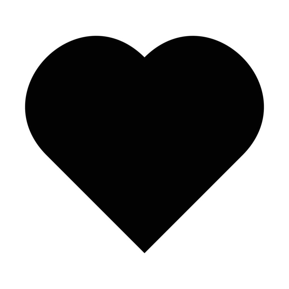 hart, symbool van liefde en Valentijnsdag dag. vlak rood icoon geïsoleerd Aan wit achtergrond. vector illustratie. eps 10