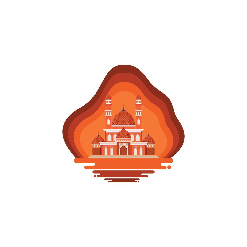 moskee logo ontwerp sjabloon masjid vector logo