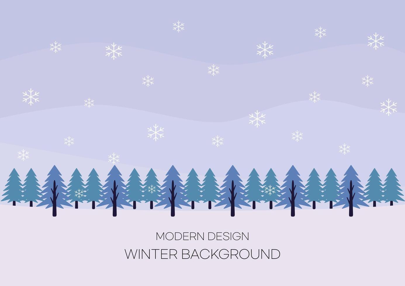 Hallo winter sneeuwen visie modern kunst ontwerp vector achtergrond