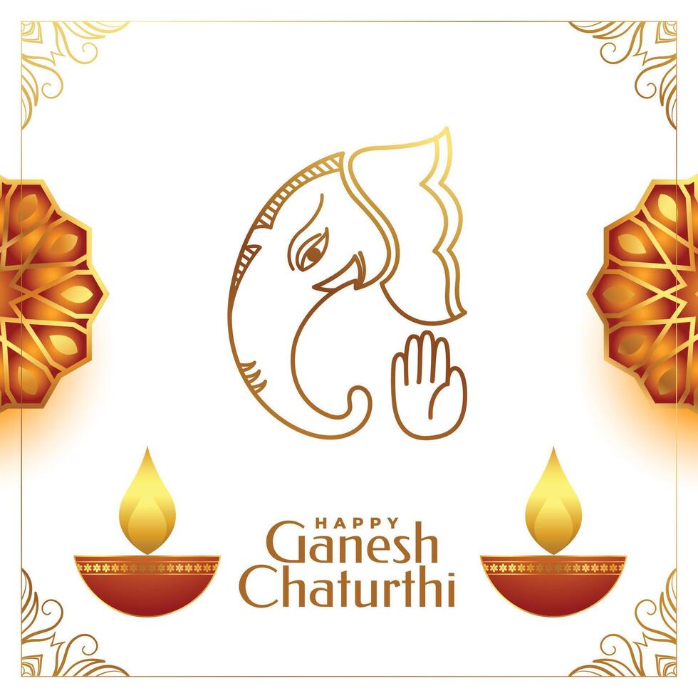 decoratief ganesh chaturthi festival viering achtergrond vector