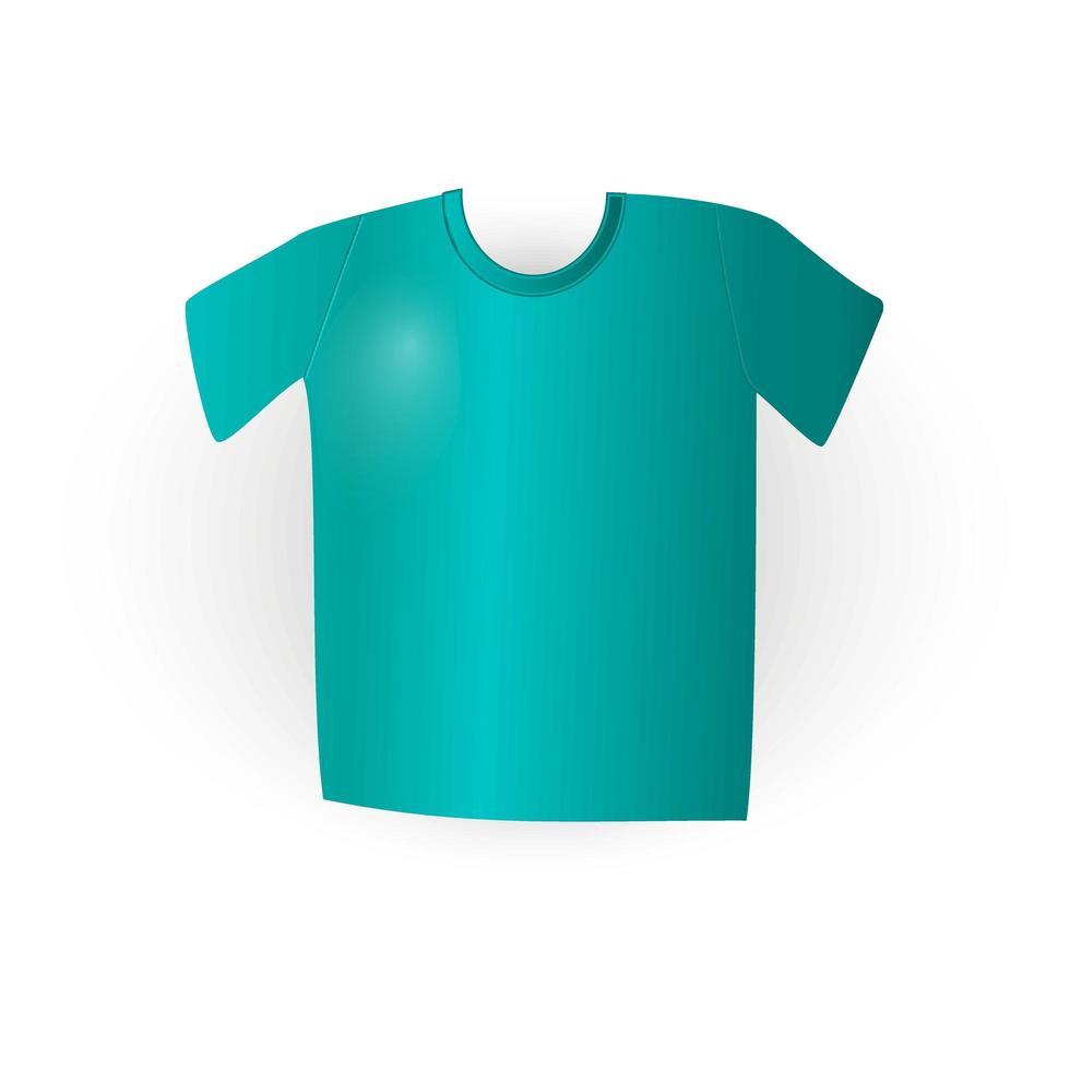 blauw t-shirt op wit in vector, eps vector