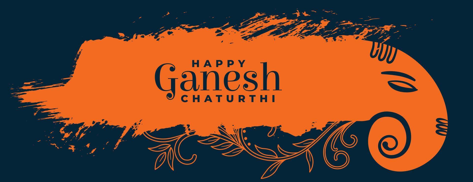 elegant heer ganesha ontwerp voor ganesh chaturthi festival vector