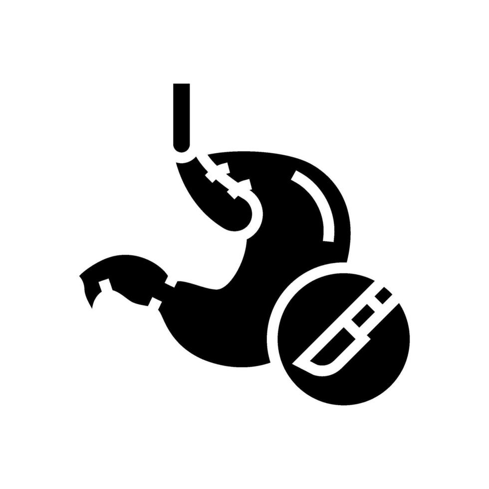 nissen fundoplicatie chirurgie glyph icoon vector illustratie