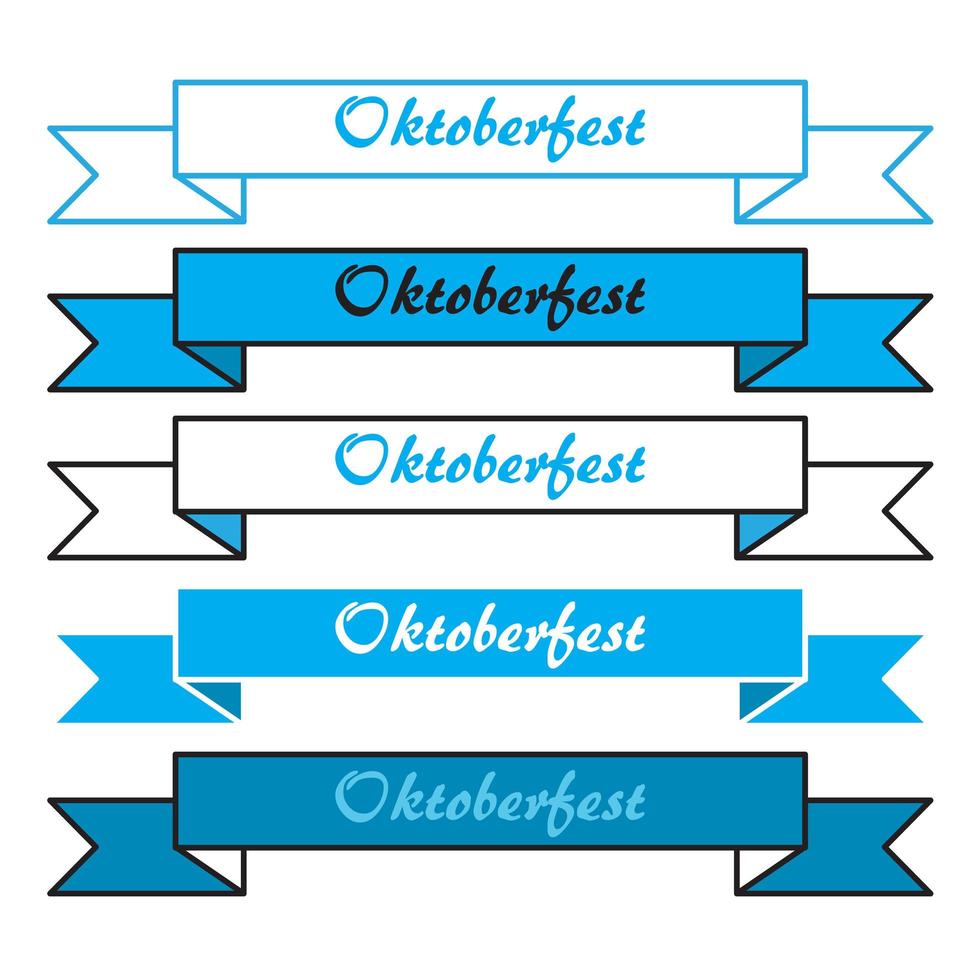 oktoberfest eenvoudige banners vector