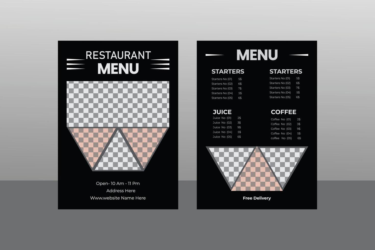 restaurant menu ontwerpsjabloon vector