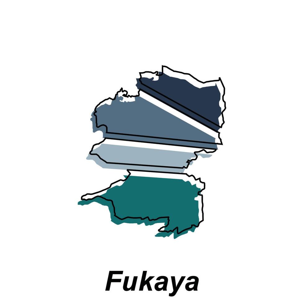kaart stad van fukaya meetkundig modern ontwerp, geschikt voor uw bedrijf vector