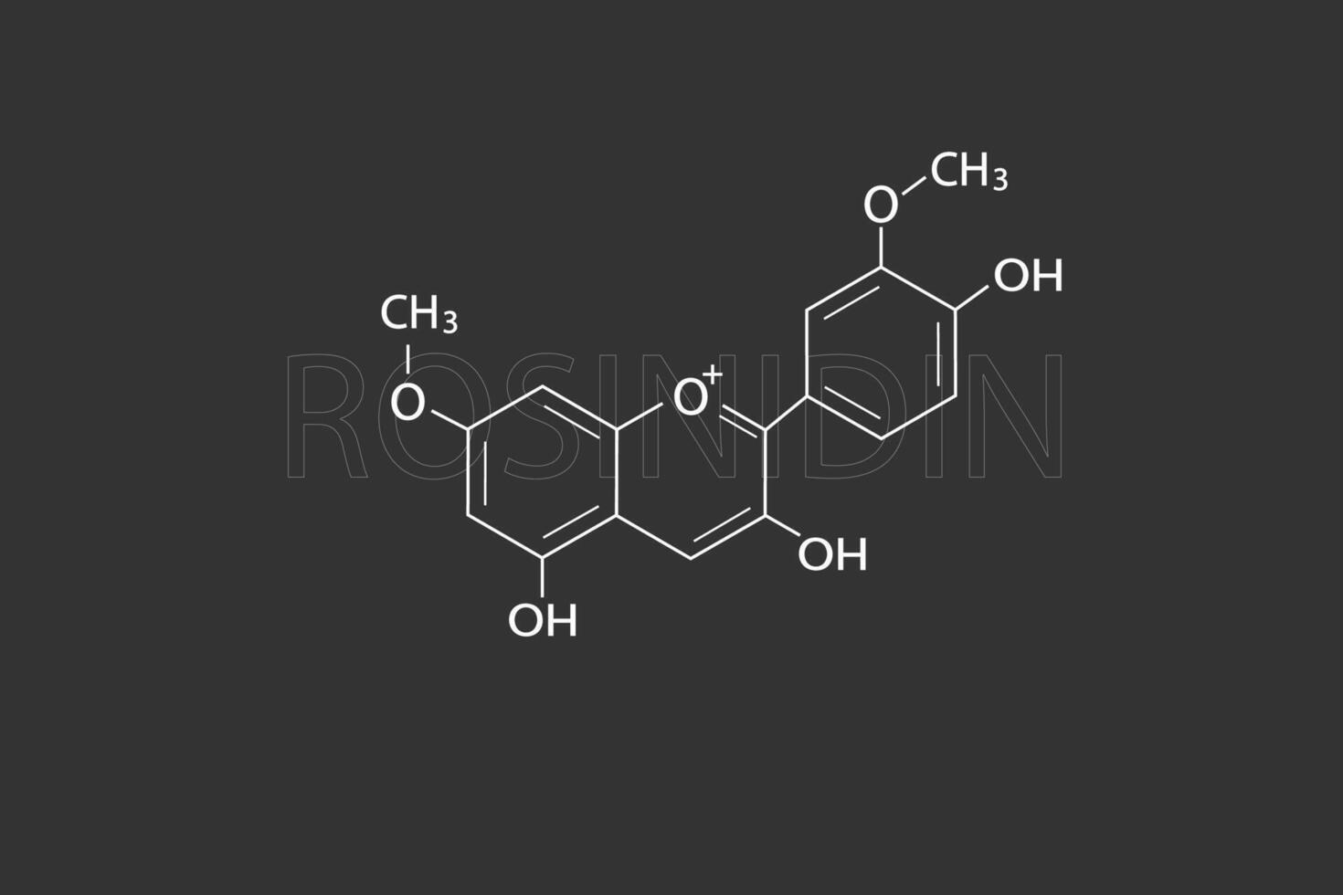 rosinidine moleculair skelet- chemisch formule vector