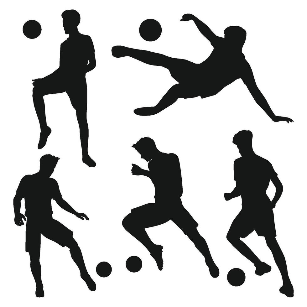 verzameling van vector Amerikaans voetbal. silhouet Amerikaans voetbal collectie4