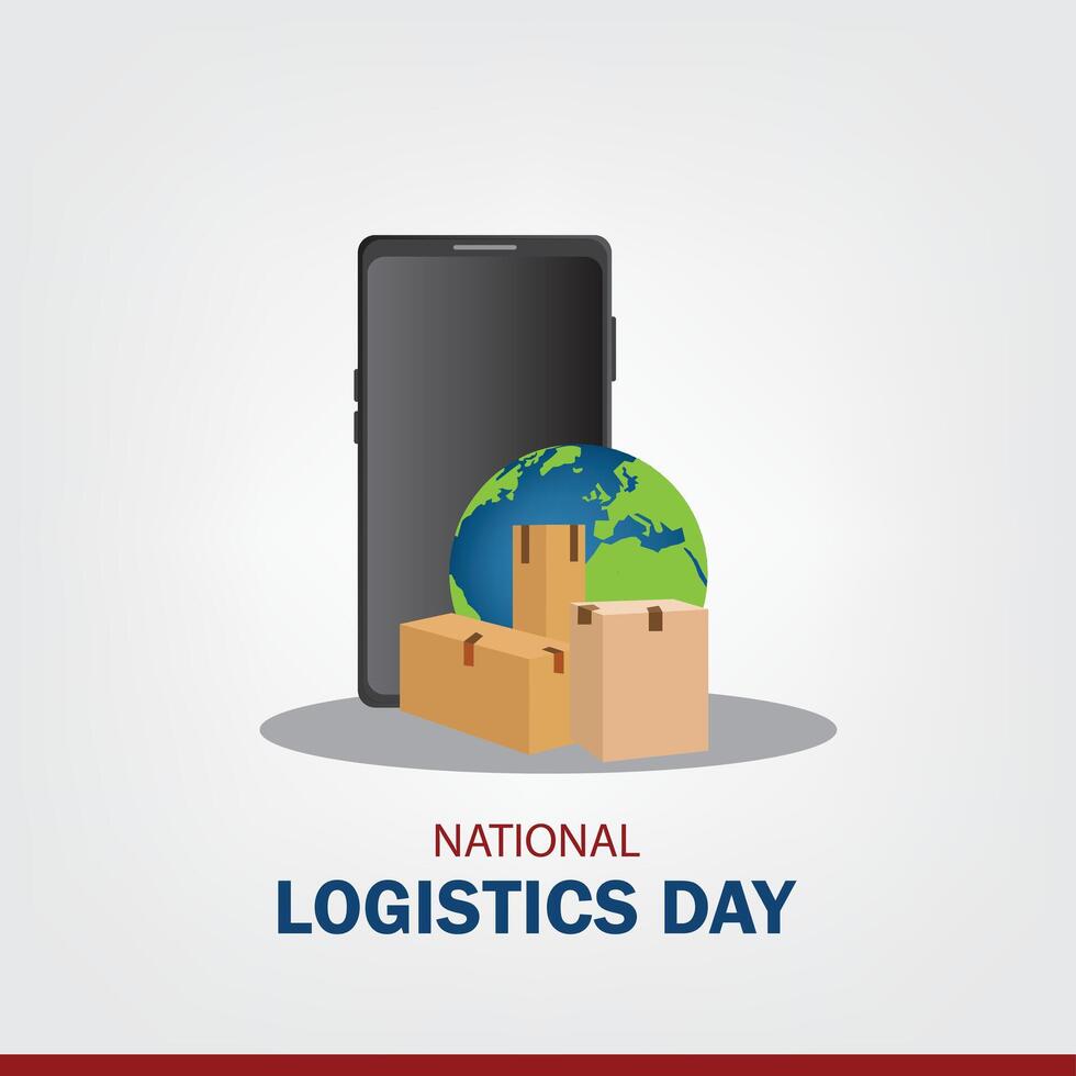 nationaal logistiek dag vector grafisch is Super goed voor nationaal logistiek dag feesten. vlak ontwerp. folder ontwerp. vlak illustratie. gemakkelijk en elegant ontwerp