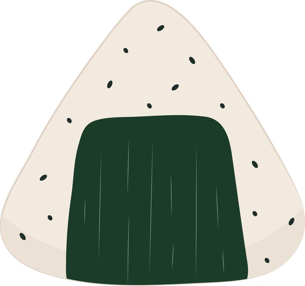 Japans onigiri rijst- bal keuken illustratie grafisch element kunst kaart vector