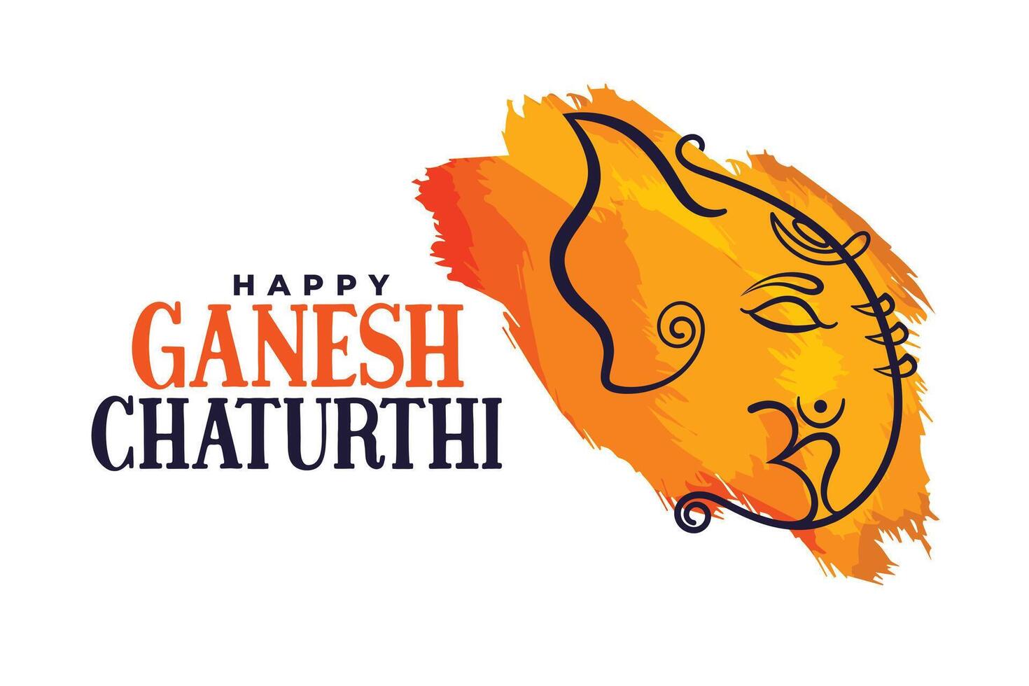 gelukkig ganesh chaturthi Indisch festival poster ontwerp vector