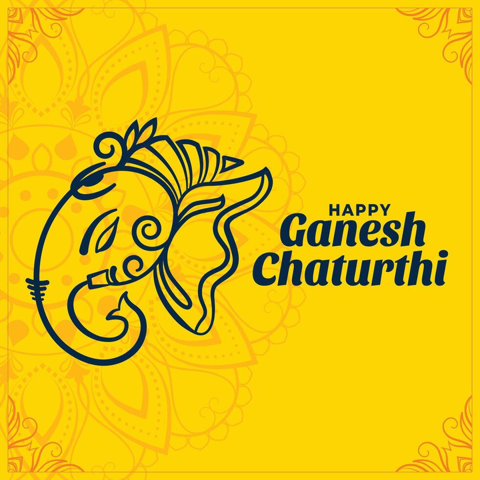 ganesh utsav festival kaart in mooi Indisch ontwerp vector