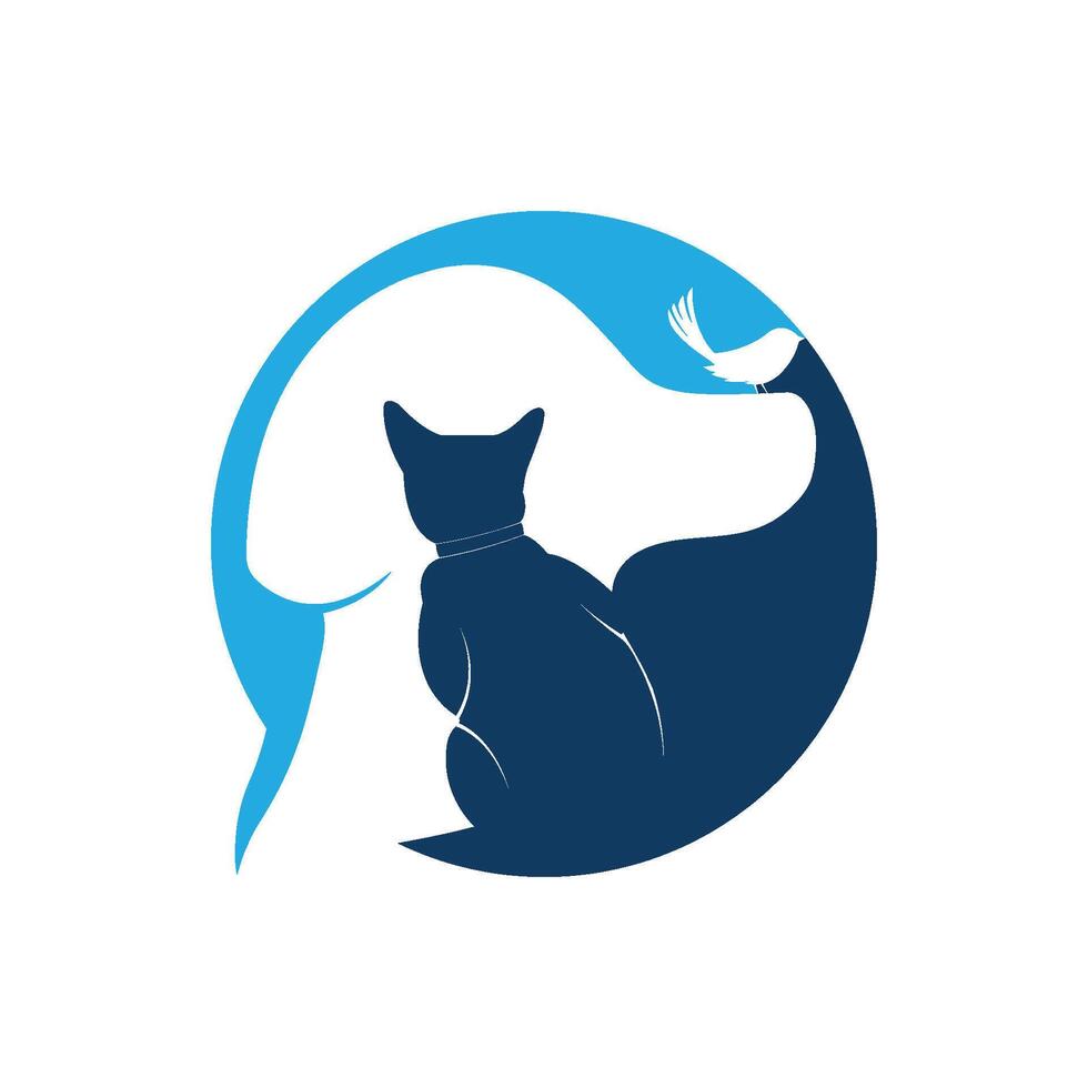 huisdieren dier dierenarts kliniek logo, hond en kat Gezondheid cherty logo vector