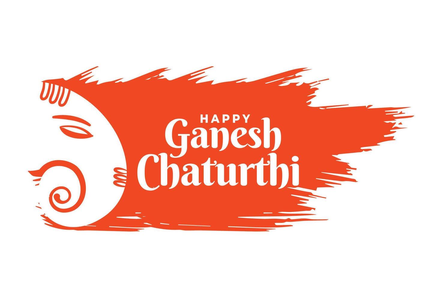 Indisch heer ganesha festival kaart in creatief stijl vector