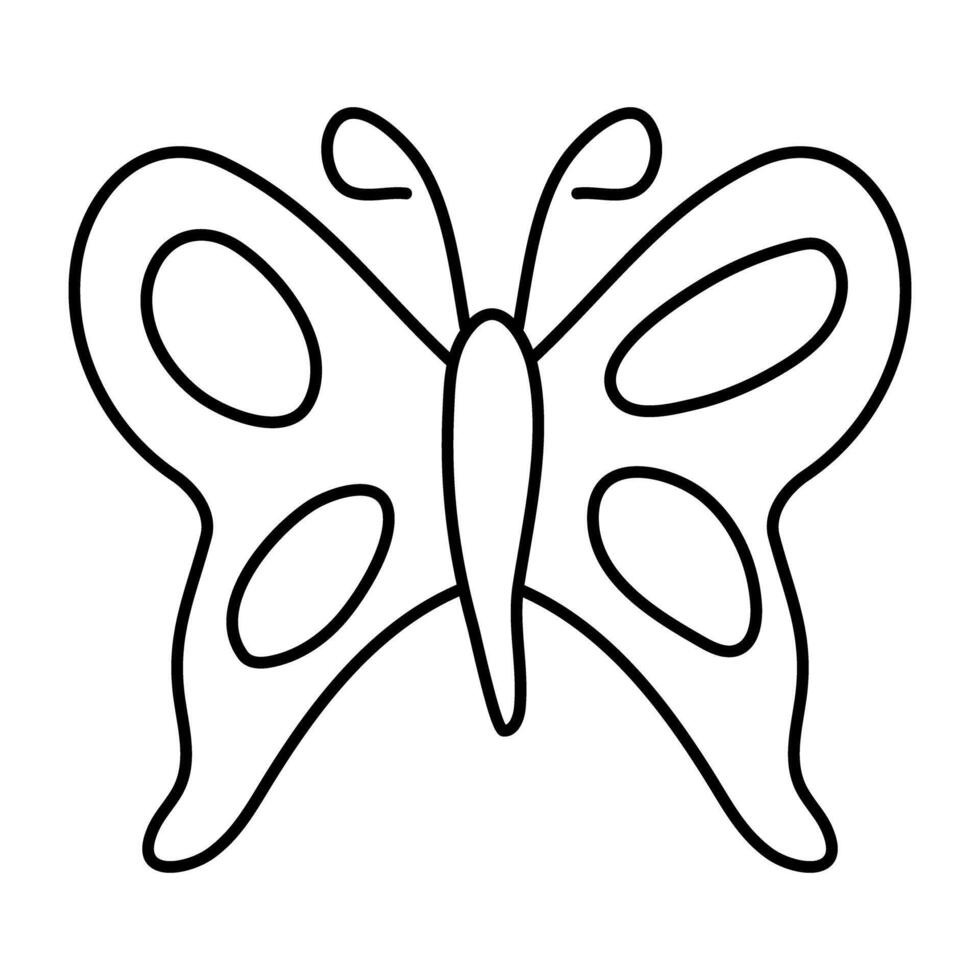 een lineair icoon ontwerp van vlinder vector