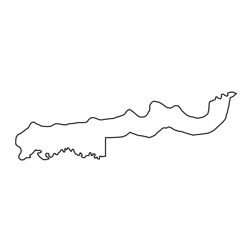 lager rivier- divisie kaart, administratief divisie van Gambia. vector illustratie.