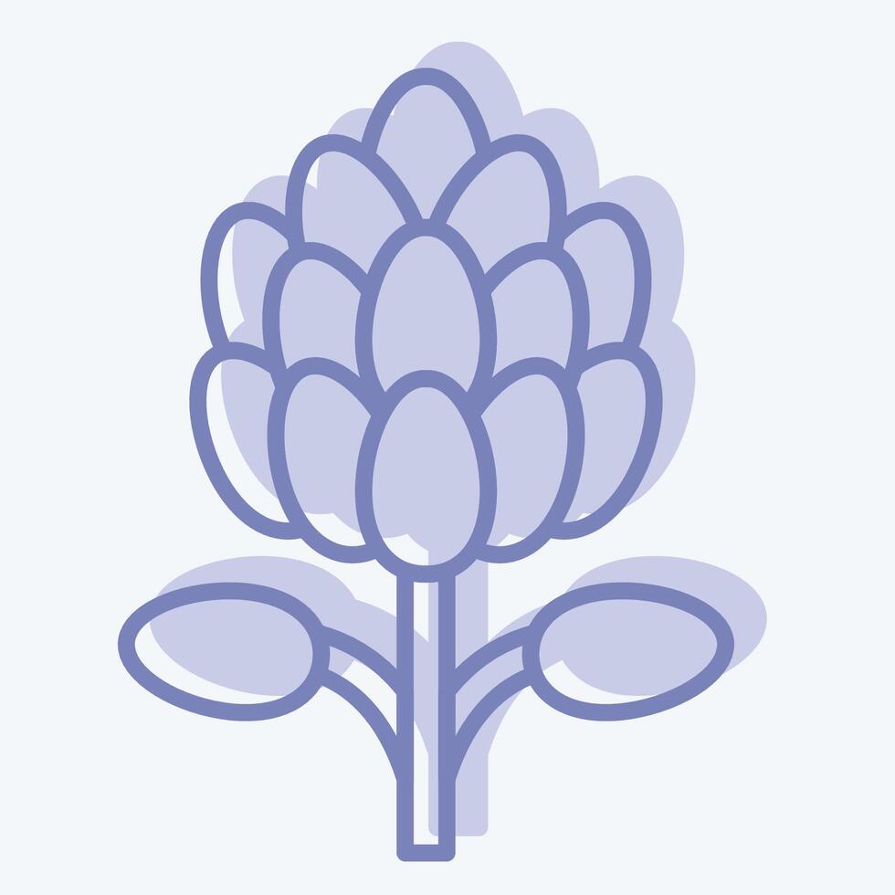 icoon koning protea. verwant naar zuiden Afrika symbool. twee toon stijl. gemakkelijk ontwerp illustratie vector