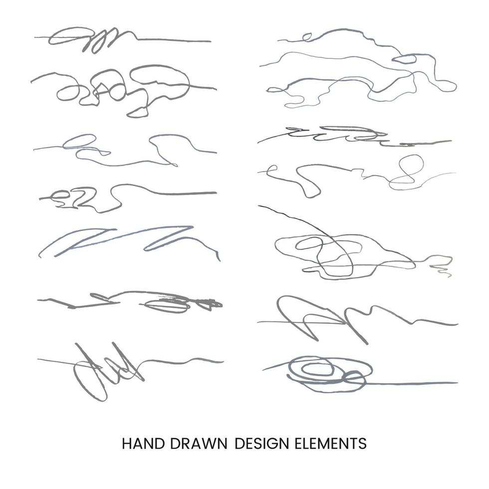 vector grijswaarden moderne set met hand getrokken doodle abstracte llustrations. kan worden gebruikt als elementen voor ontwerp wenskaarten, poster, kaart, verpakkingspapier ontwerp