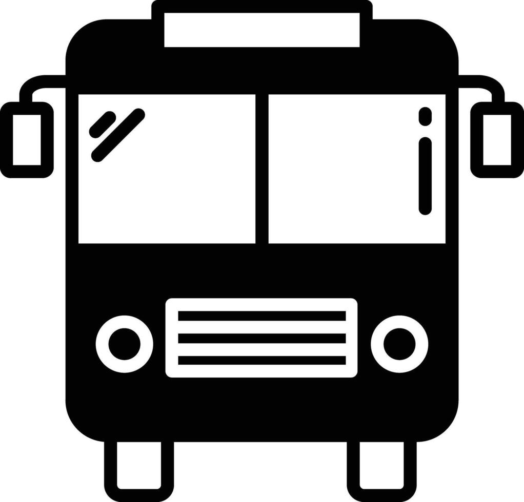 bus glyph en lijn vector illustratie