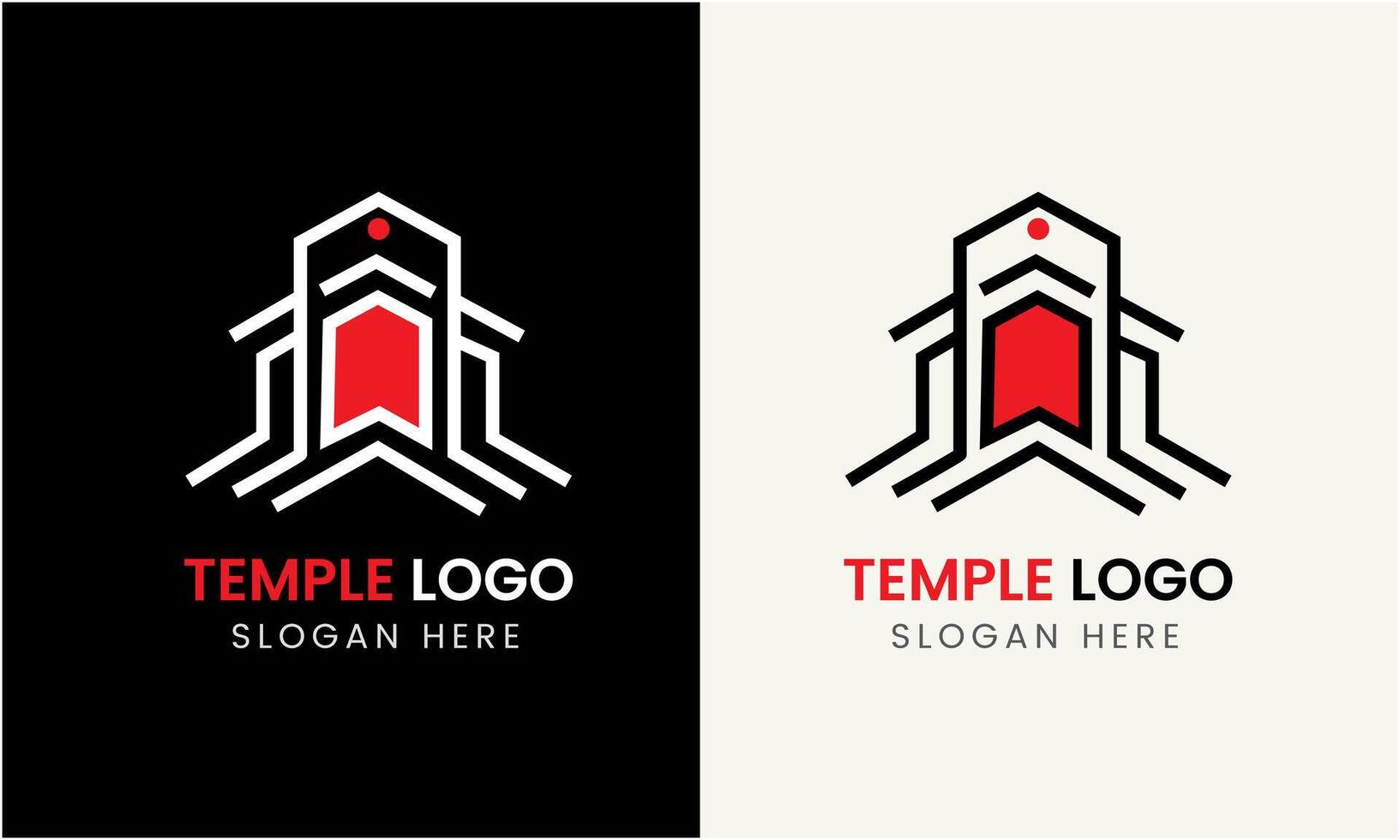 ai gegenereerd tempel logo icoon symbool kerk toren religie gebouw logo ontwerp minimalistische modern sjabloon vector