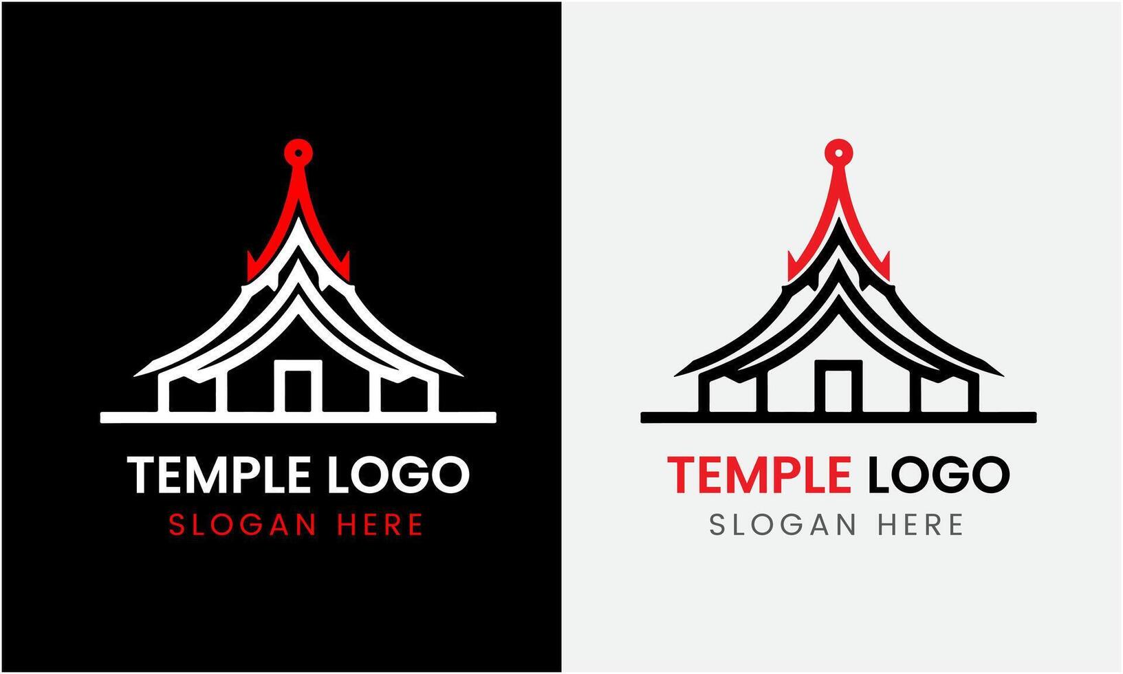 ai gegenereerd tempel logo icoon symbool kerk toren religie gebouw logo ontwerp minimalistische modern sjabloon vector